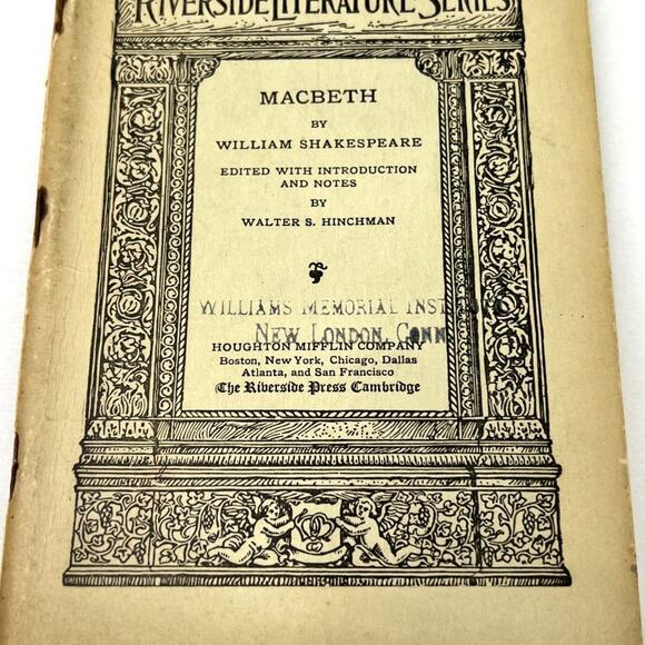 Vintage 1931 Riverside Literature Series Macbeth Play Book - Picture 2 of 8